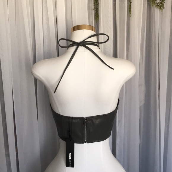 Faux Leather Corset Top - Picture 4 of 6